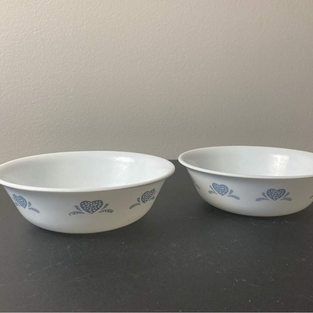 Blue Hearts Corelle Bowls
